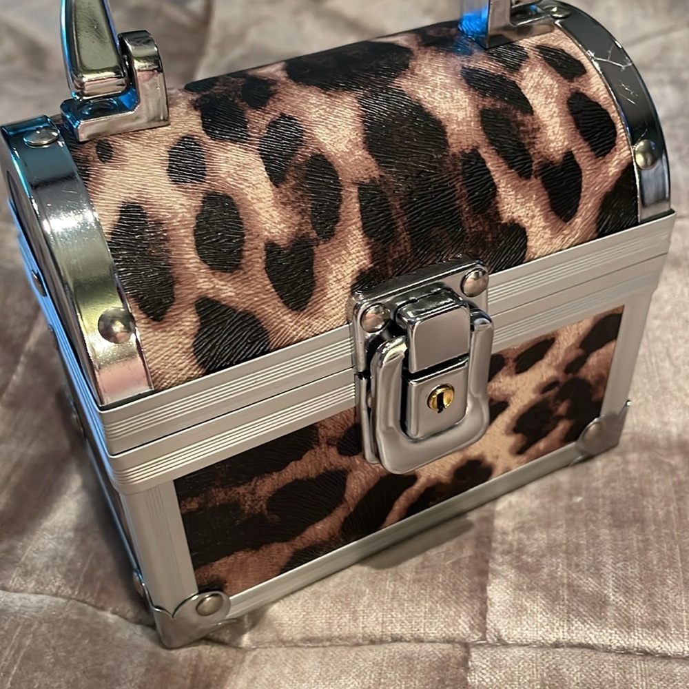 Mini Leopard Print Purse Jewelry Box